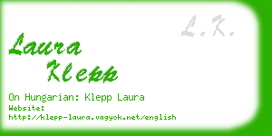 laura klepp business card